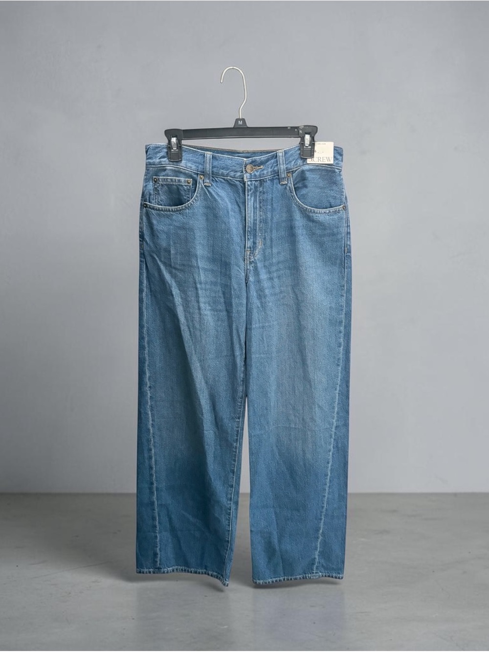 J Crew Summertime Jean Mid Rise Wide Leg Cotton Linen Blend Women's sz 26